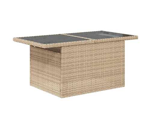 Sodo Sofų Rinkinys Su Pagalve 7 Pcs Smėlio Poli Ratanas