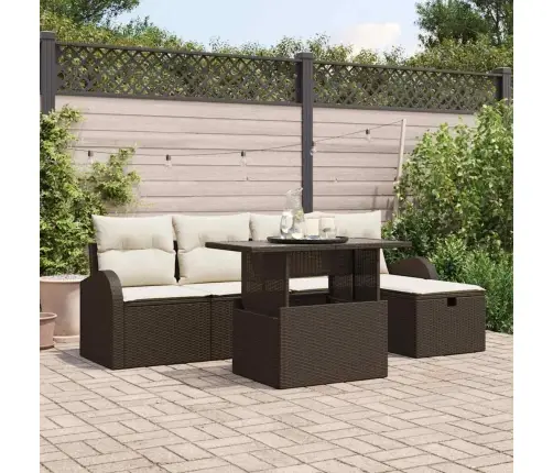 Aia Diivanikomplekt Padjaga 6 Pcs Pruun Polürooster