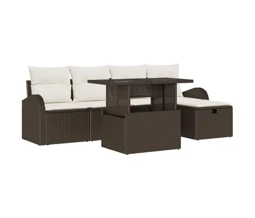 Aia Diivanikomplekt Padjaga 6 Pcs Pruun Polürooster