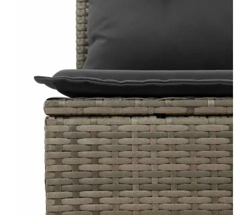 6 Daļu Dārza Sofas Komplekts Ar Spilveniem Pelēkā Poli Rotangpalma Vidaxl