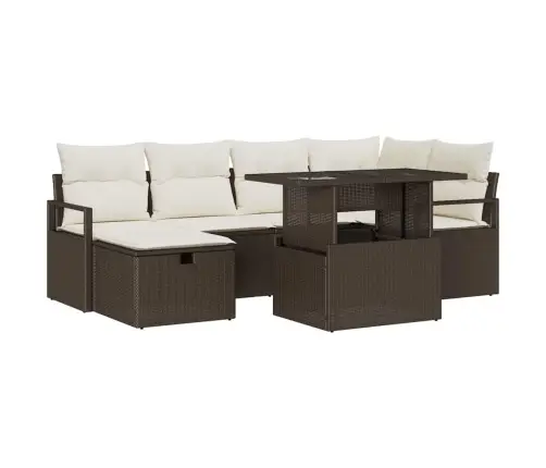 Aia Diivanikomplekt Padjaga 7 Pcs Pruun Polürooster