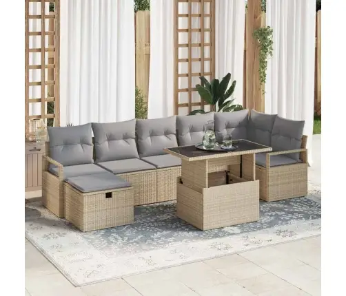 Aia Diivanikomplekt Padjaga 8 Pcs Beež Polürooster