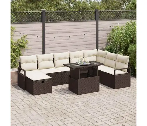 Aia Diivanikomplekt Padjaga 9 Pcs Pruun Polürooster