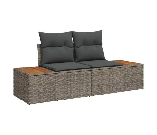 Sodo Sofų Rinkinys 7 Pcs Pilka Poliratanas