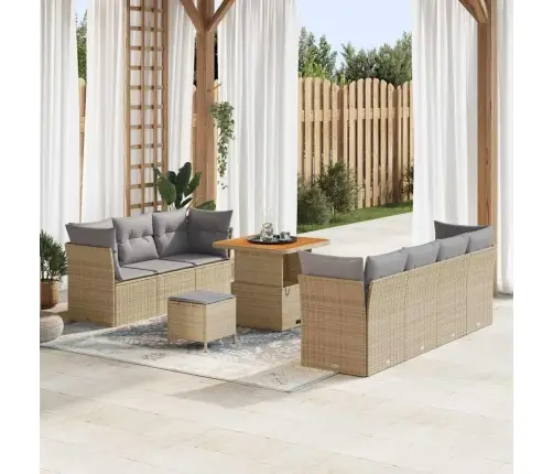 Aia Diivanikomplekt 10 Pcs Beež Polürotang