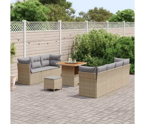 Aia Diivanikomplekt 10 Pcs Beež Polürotang