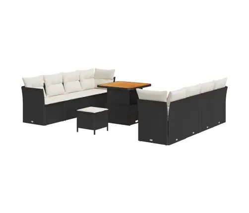 Aia Diivanikomplekt 11 Pcs Must Polürotang