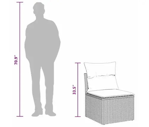 11 Daļu Dārza Dīvāns Ar Spilveniem Melnā Krāsā, Izgatavots No Poliratanā Un Akāciju. Vidaxl