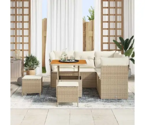 Aia Diivanikomplekt 8 Pcs Beež Polürotang