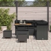 Sodo Sofų Rinkinys 8 Pcs Juoda Poliratanas