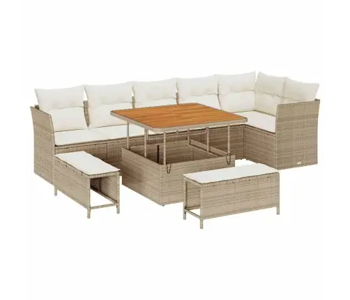 Aia Diivanikomplekt 9 Pcs Beež Polürotang Aia Diivanikomplekt 9 Pcs Beež Polürotang