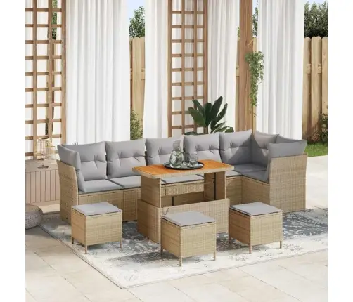 Aia Diivanikomplekt 10 Pcs Beež Polürotang