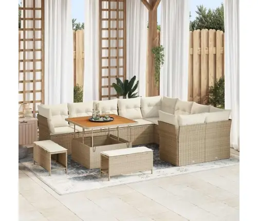 Aia Diivanikomplekt 12 Pcs Beež Polürotang