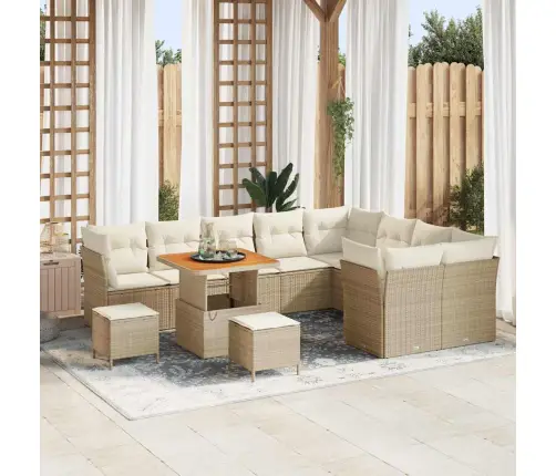 Aia Diivanikomplekt 12 Pcs Beež Polürotang