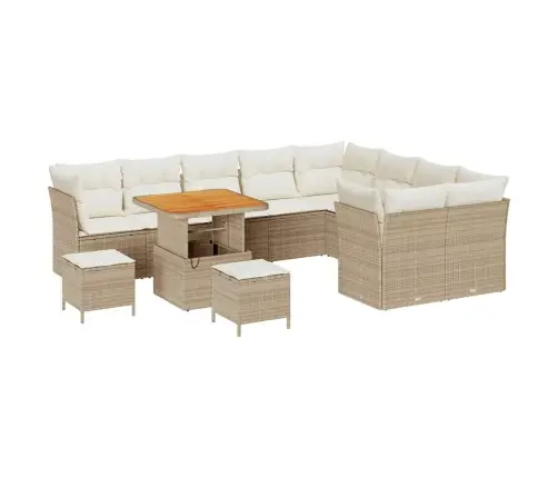 Aia Diivanikomplekt 12 Pcs Beež Polürotang