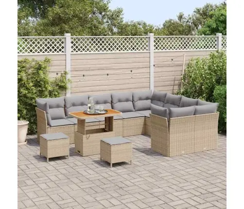 Aia Diivanikomplekt 12 Pcs Beež Polürotang