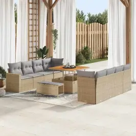 Aia Diivanikomplekt 11 Pcs Beež Polürotang