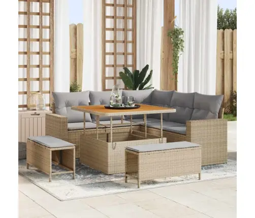 Aia Diivanikomplekt 8 Pcs Beež Polürotang