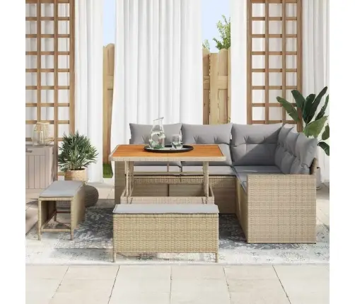 Aia Diivanikomplekt 8 Pcs Beež Polürotang