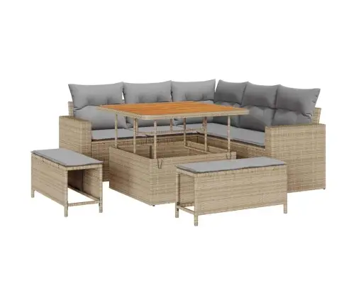 Aia Diivanikomplekt 8 Pcs Beež Polürotang