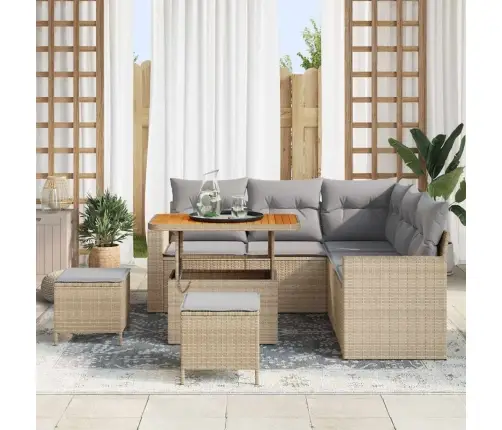 Aia Diivanikomplekt 8 Pcs Beež Polürotang