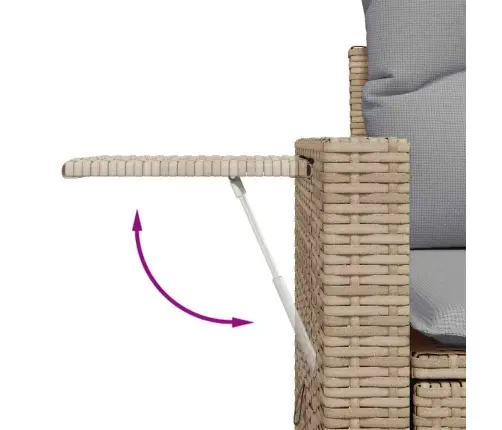 Aia Diivanikomplekt Padjaga 10 Pcs Beež Polürotang