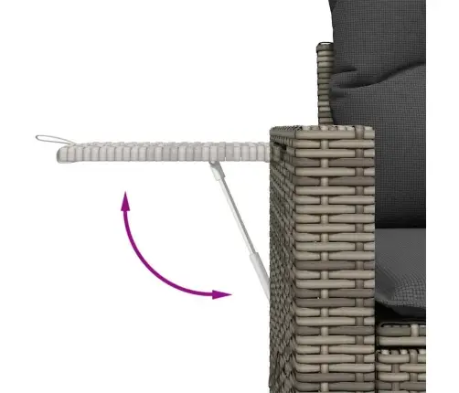 Dārza Dīvānu Komplekts 8 Pcs Pelēka Poliratāns Vidaxl