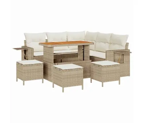 Aia Diivanikomplekt Padjaga 9 Pcs Beež Polürotang