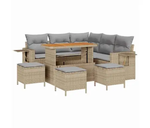 Aia Diivanikomplekt 9 Pcs Beež Polürotang Aia Diivanikomplekt 9 Pcs Beež Polürotang