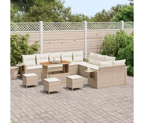 Aia Diivanikomplekt 14 Pcs Beež Polürotang