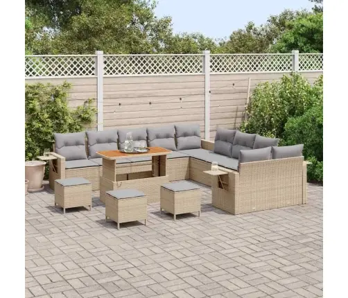 Aia Diivanikomplekt 14 Pcs Beež Polürotang