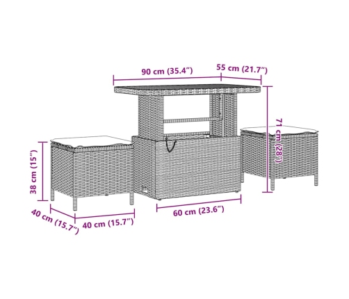 Aia Diivanikomplekt 9 Pcs Hall Polürotang