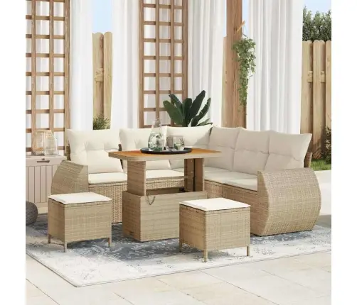 Aia Diivanikomplekt 8 Pcs Beež Polürotang