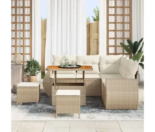 Aia Diivanikomplekt 8 Pcs Beež Polürotang