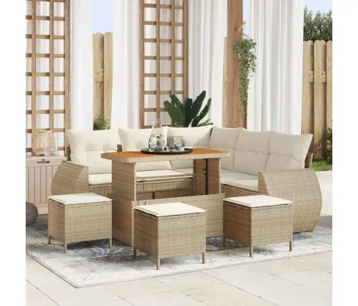 Aia Diivanikomplekt 9 Pcs Beež Polürotang