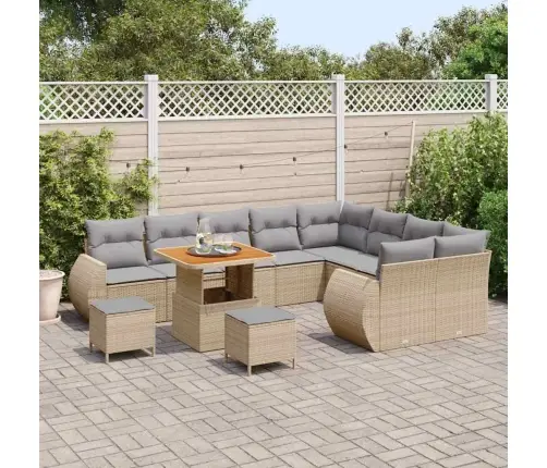 Aia Diivanikomplekt 12 Pcs Beež Polürotang