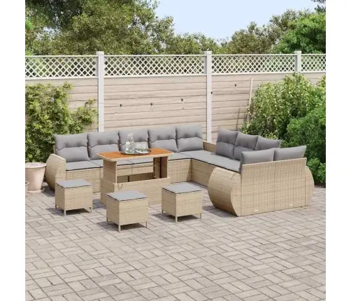 Aia Diivanikomplekt 14 Pcs Beež Polürotang