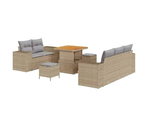 Aia Diivanikomplekt Padjaga 8 Pcs Beež Polürotang