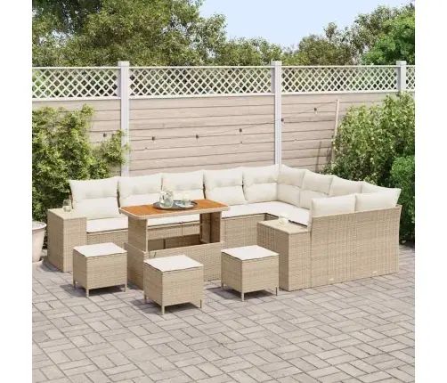 Aia Diivanikomplekt Padjaga 13 Pcs Beež Polürotang