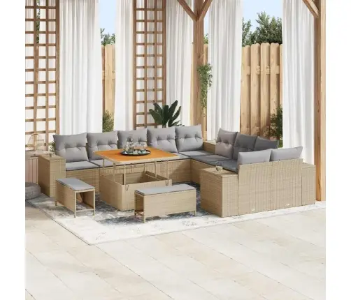 Aia Diivanikomplekt Padjaga 13 Pcs Beež Polürotang