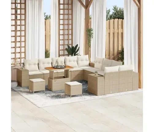 Aia Diivanikomplekt Padjaga 13 Pcs Beež Polürotang