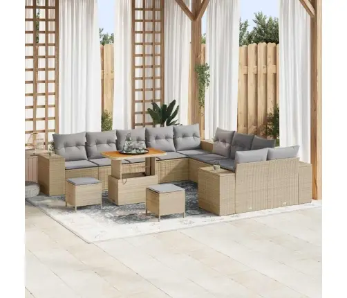 Aia Diivanikomplekt Padjaga 13 Pcs Beež Polürotang