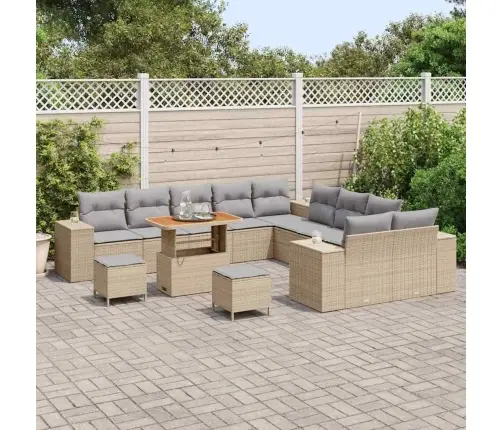 Aia Diivanikomplekt Padjaga 13 Pcs Beež Polürotang