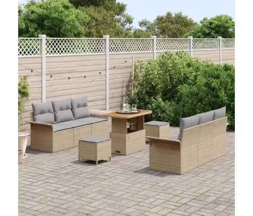 Aia Diivanikomplekt Padjaga 9 Pcs Beež Polürotang