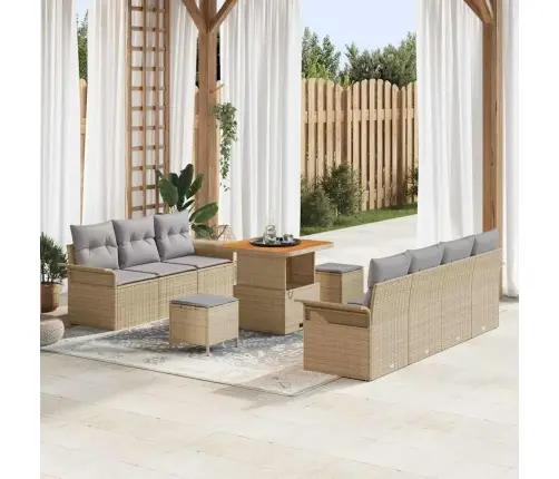 Aia Diivanikomplekt 10 Pcs Beež Polürotang