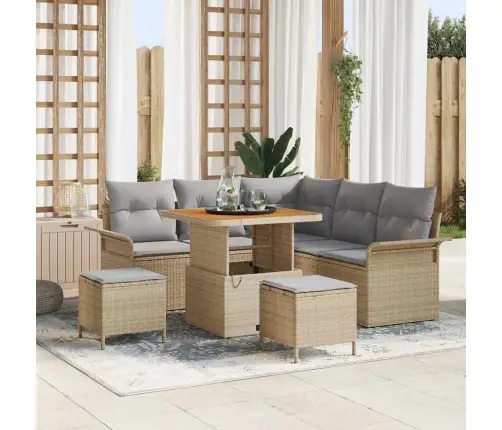 Aia Diivanikomplekt 8 Pcs Beež Polürotang