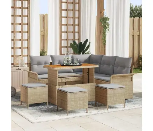 Aia Diivanikomplekt 9 Pcs Beež Polürotang