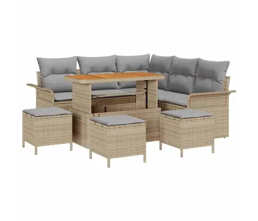 Aia Diivanikomplekt 9 Pcs Beež Polürotang