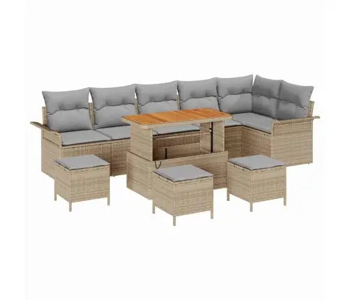 Aia Diivanikomplekt Padjaga 10 Pcs Beež Polürotang