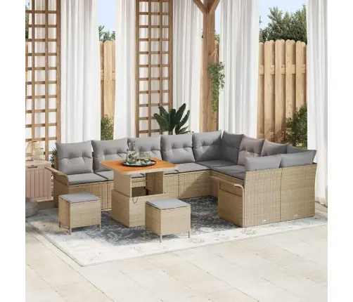 Aia Diivanikomplekt Padjaga 12 Pcs Beež Polürotang